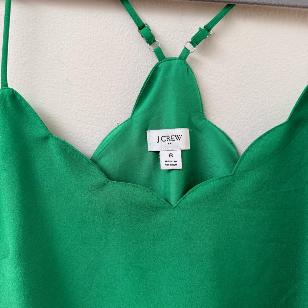 J. Crew Scallop Trim Racerback Cami Blouse - Picture 3 of 9